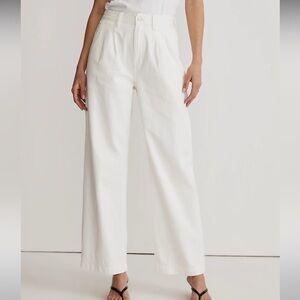 Madewell The Harlow Wide-Leg Jean in Tile White size 31 new